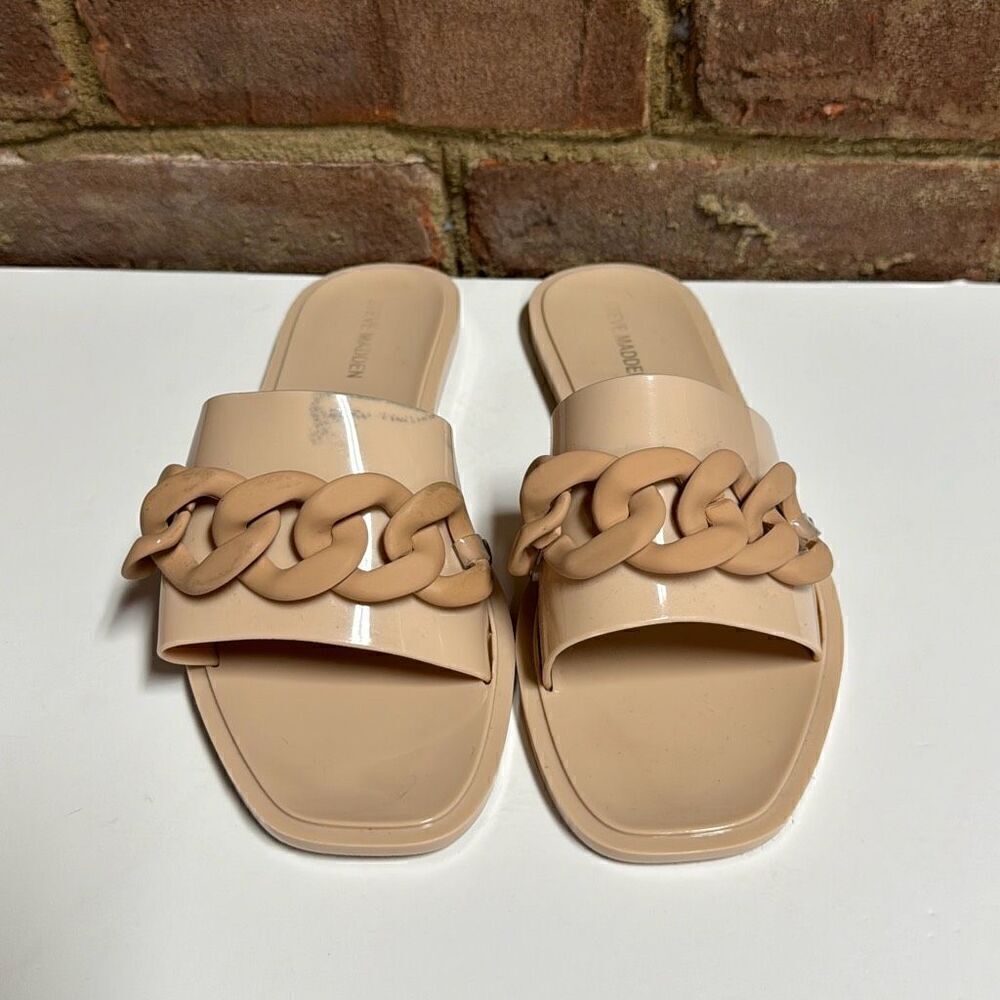 STEVE MADDEN One Band Jelly Sandals Ciela Blush Size 8